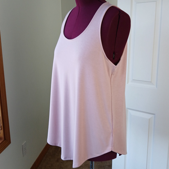 2X Cream Mauve Scoop Neck Round Hem Tank Top Zenana Plus size comfy cool - Picture 5 of 13